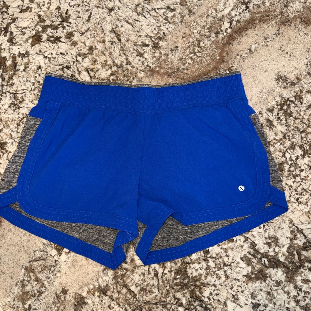 Xersion Women's Athletic Shorts in Blue and Gray